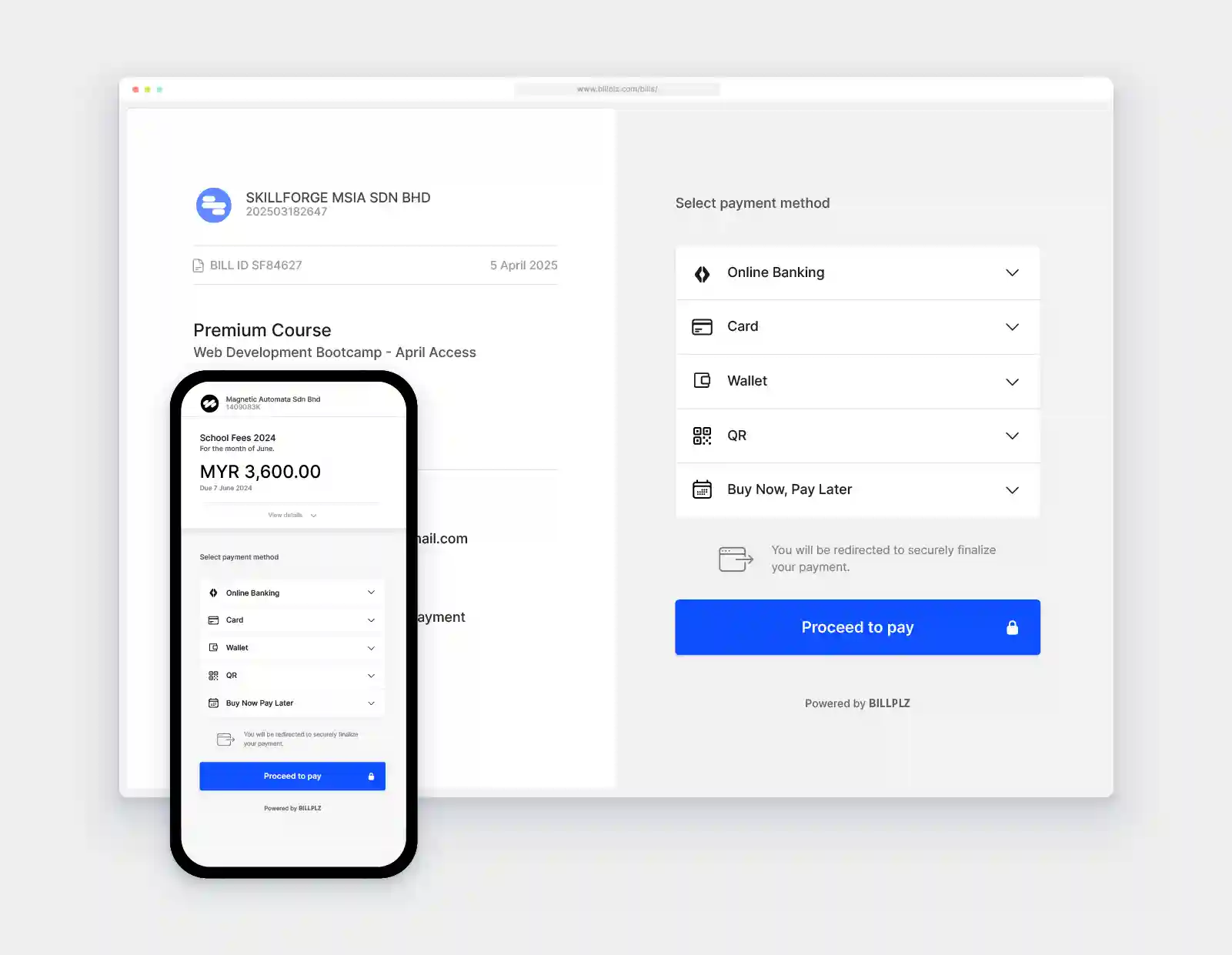Bill interface